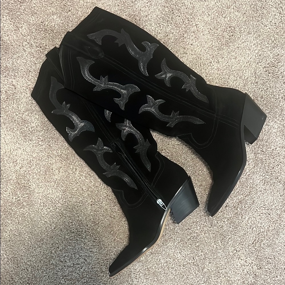 Dolce Vita Samson  black suede cowboy boot